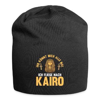 Ihr könnt mich alle mal ich fliege nach Kairo - Jersey-Beanie - Schwarz - Vorne