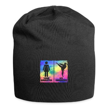 Kampfsportliebhaber Stolzes Elternteil - Jersey-Beanie - Schwarz - Vorne