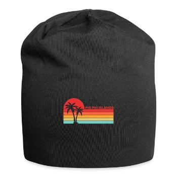 Vintage Thaïlande Asie Coucher de soleil Phi Phi Îles - Bonnet en jersey - noir - Devant