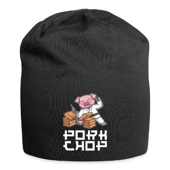 Pork Chop Karate Geschenk - Jersey-Beanie - Schwarz - Vorne