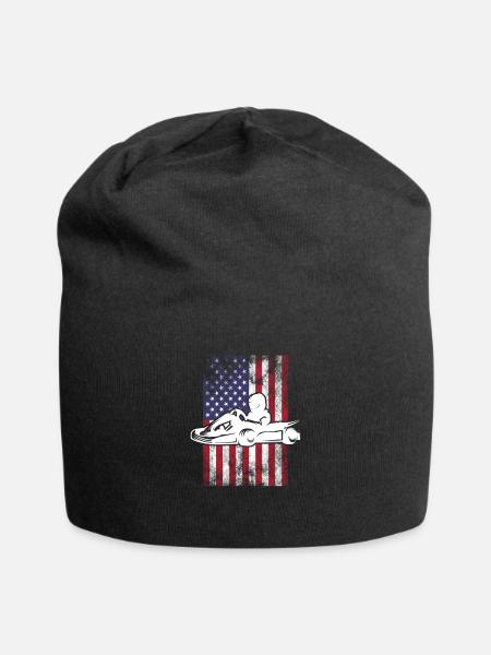 Go Kart fahren - Jersey-Beanie - Schwarz