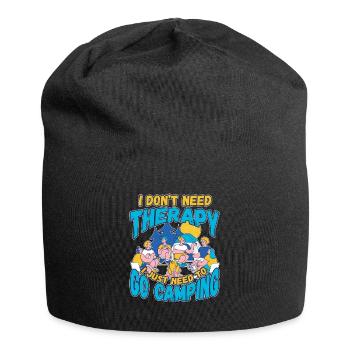 Ich brauche keine Therapie ich muss campen gehen - Jersey-Beanie - Schwarz - Vorne