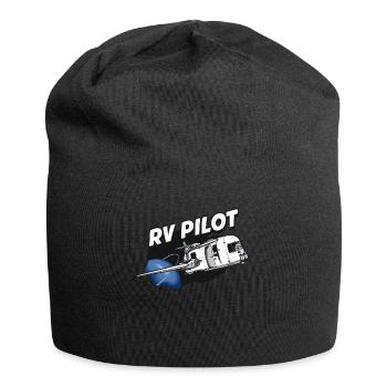 RV Pilot Wohnmobil Geschenk - Jersey-Beanie - Schwarz - Vorne