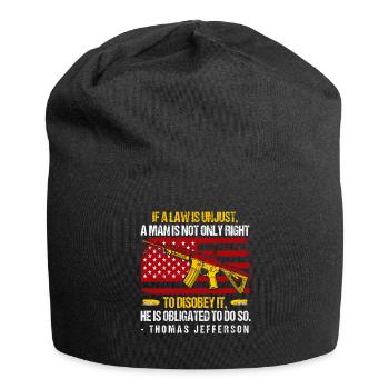 Thomas Jefferson - Jersey-Beanie - Schwarz - Vorne