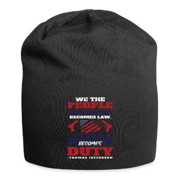 Thomas Jefferson - Jersey-Beanie - Schwarz - Vorne
