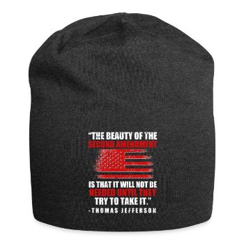 Thomas Jefferson - Jersey-Beanie - Anthrazit - Vorne
