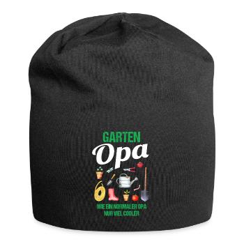 Garten Opa Lustiger Spruch Geschenk Herren - Jersey-Beanie - Schwarz - Vorne
