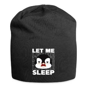 Let me Sleep King Emperor Sea Bird Penguin Lover - Jersey Beanie - black - Front