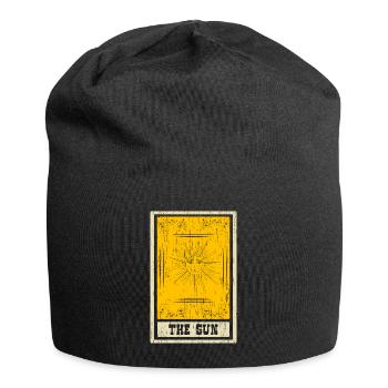 Die Sonne Tarotkarte Schamane Wahrsagerei - Jersey-Beanie - Schwarz - Vorne