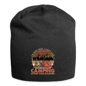 Je ne suis pas vieux, j’aime juste le camping - Glamping - Bonnet en jersey - noir - Devant