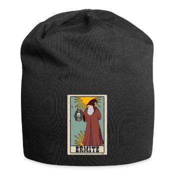 Ermite Tarotkarte Schamane Wahrsagerei - Jersey-Beanie - Schwarz - Vorne