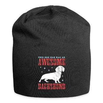 Papa teckel | Chien teckel Dog Daddy Cadeau - Bonnet en jersey - noir - Devant