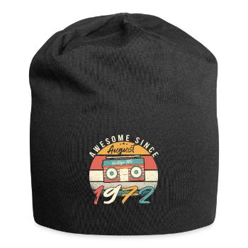 1972 August 50tes Lebensjahr - Jersey-Beanie - Schwarz - Vorne