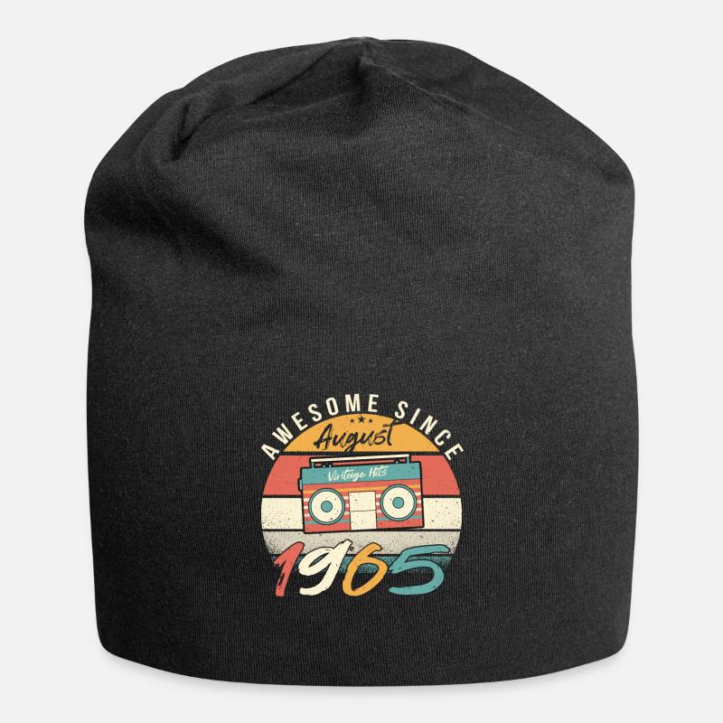 Août 1965 Vœux d’anniversaire - Bonnet en jersey - noir