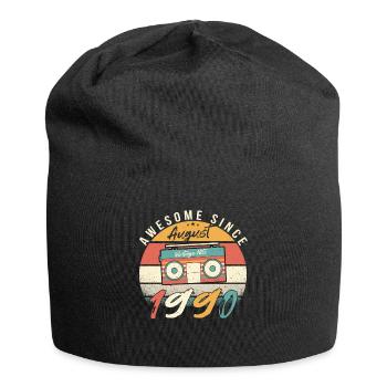Baujahr 1990 Im August - Jersey-Beanie - Schwarz - Vorne