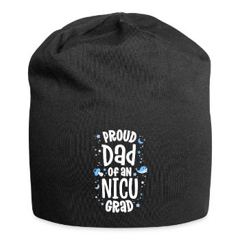Proud Dad Of An NICU Grad NICU Graduate Father - Jersey Beanie - black - Front