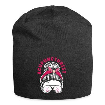 Acupuncteur Acupuncture Femme Acupuncteur - Bonnet en jersey - charbon - Devant