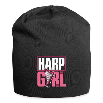 Joueur de harpe Femme Harpiste Harpe Fille - Bonnet en jersey - noir - Devant