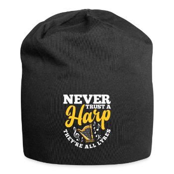 Harp Player Harpist Never Trust A Harp - Jersey-Beanie - Schwarz - Vorne