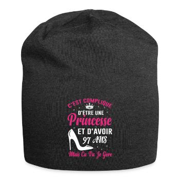 Princesse 97 Ans Idée Cadeau Anniversaire Amour - Bonnet en jersey - charbon - Devant