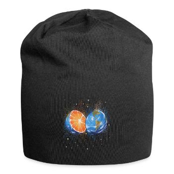 Sommer Orange Als Erde - Jersey-Beanie - Schwarz - Vorne