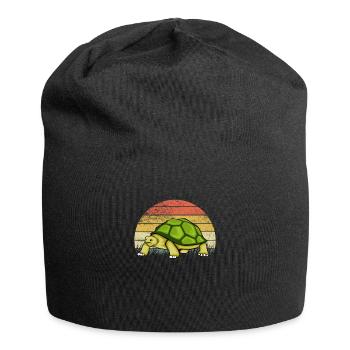 Turtle Retro Turtles Vintage Cartoon - Jersey Beanie - black - Front