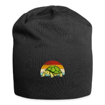 Turtle Retro Turtles Vintage Cartoon - Jersey Beanie - black - Front