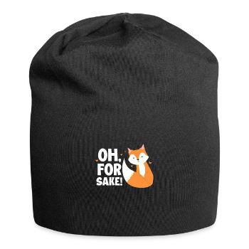 Fox Foxes Fox Forest Animal Forest Animal Gift - Jersey Beanie - black - Front