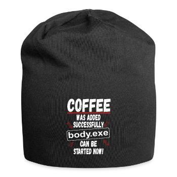 Coffee Computer Scientist Gift Funny Saying - Jersey Beanie - black - Front