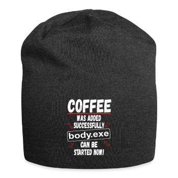 Café Informaticien Cadeau Drôle Dicton - Bonnet en jersey - charbon - Devant