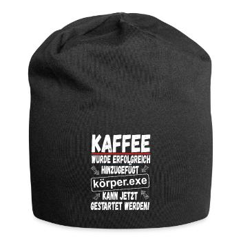 Kaffee Informatiker Geschenk Lustiger Spruch - Jersey-Beanie - Schwarz - Vorne