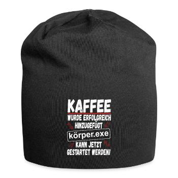 Kaffee Informatiker Geschenk Lustiger Spruch - Jersey-Beanie - Schwarz - Vorne