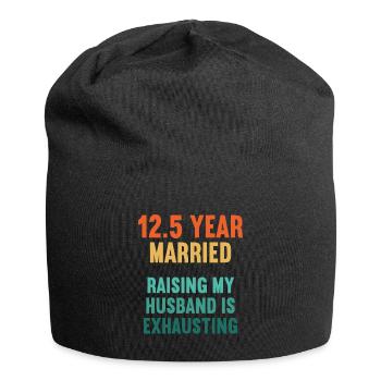 Je me suis mal comporté 12,5 ans anniversaire de mariage marié - Bonnet en jersey - noir - Devant