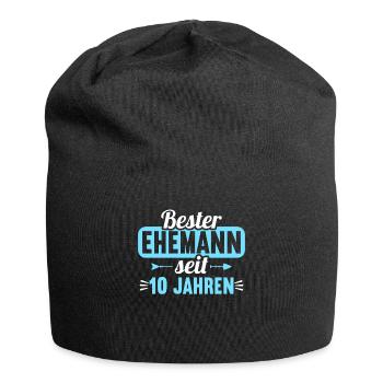 Beste Ehefrau Bester Ehemann seit 10 Jahren - Jersey-Beanie - Schwarz - Vorne