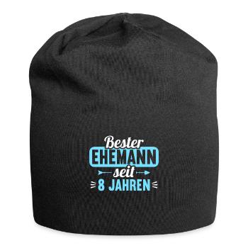 Beste Ehefrau Bester Ehemann seit 8 Jahren - Jersey-Beanie - Schwarz - Vorne