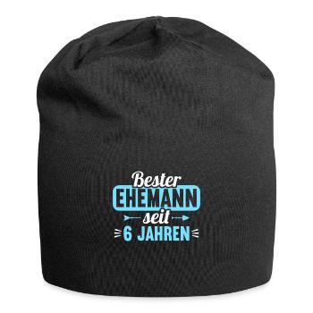 Beste Ehefrau Bester Ehemann seit 6 Jahren - Jersey-Beanie - Schwarz - Vorne