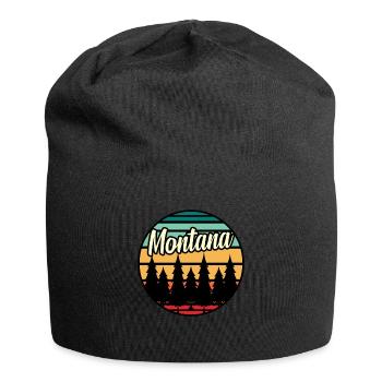Montana skyline geschenk - Jersey-Beanie - Schwarz - Vorne