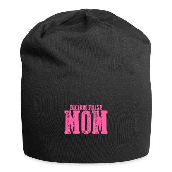 Bichon Frise Maman Chien - Bonnet en jersey - noir - Devant