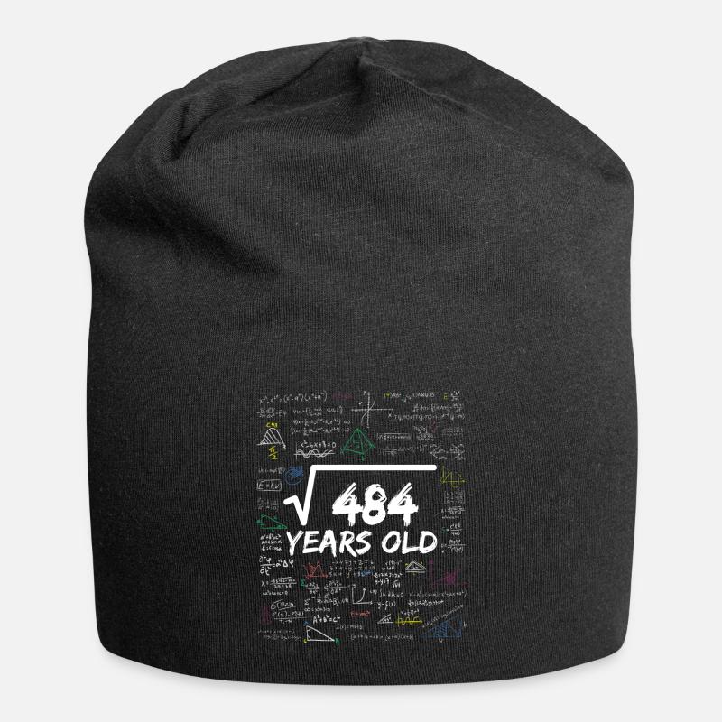 Square Root of 484 22ND Funny Math Birthday - Jersey-Beanie - Schwarz