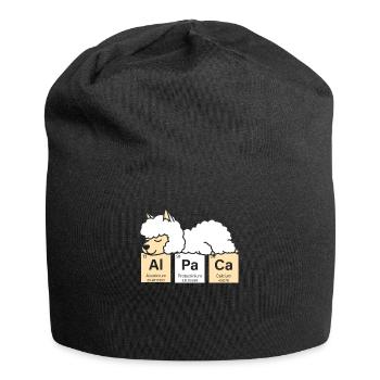 Alpaca Periodic Table Of Elements Lama Pako - Jersey-Beanie - Schwarz - Vorne