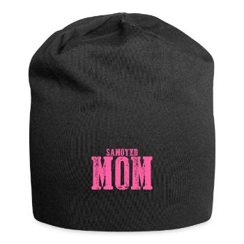 Samoyed mom dog - Jersey Beanie - black - Front