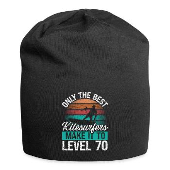 70 Kitesurf Level 70 Year Retro Kiteboarding - Jersey Beanie - black - Front