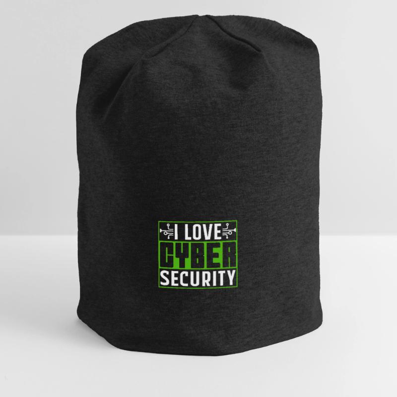 I love Cybersecurity Hack IT Security Hacker Jersey Beanie
