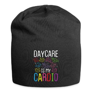 Le fournisseur de services de garde est mon professeur de cardio-garderie - Bonnet en jersey - noir - Devant