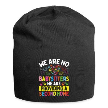 Childcare Teacher Babysitters Daycare Provider - Jersey Beanie - black - Front