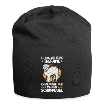 Ich brauche nur meinen Schafpudel Hütepudel - Jersey-Beanie - Schwarz - Vorne
