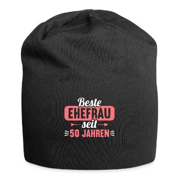 Beste Ehefrau Bester Ehemann seit 50 Jahren - Jersey-Beanie - Schwarz - Vorne