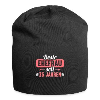Beste Ehefrau Bester Ehemann seit 35 Jahren - Jersey-Beanie - Schwarz - Vorne