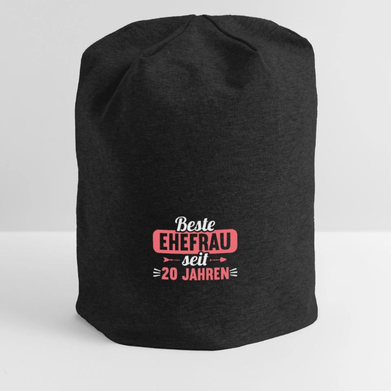 Beste Ehefrau Bester Ehemann seit 20 Jahren Jersey-Beanie