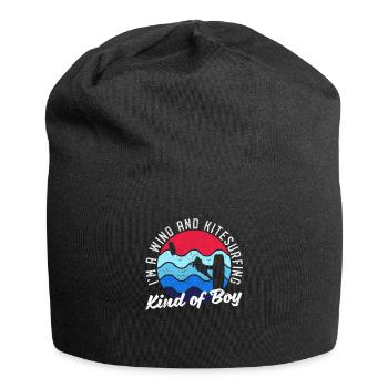 Ich bin ein Wind- und Kitesurfing-Junge Kitesurfer - Jersey-Beanie - Schwarz - Vorne